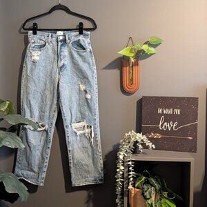 Pistola Distressed High rise Jeans Size 28 Raw Hem Denim